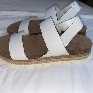Madden Girl White Sandals size 8